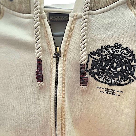 NAPAPIJRI Geographic Lambswool/Cotton blend Aztec print  hoodie Women’s size M - Picture 6 of 14